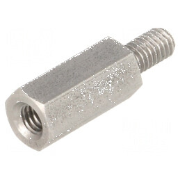 Piuliță Distanțieră Filetată 15mm, Filet Intern M4, Filet Extern M4 - Accesorii pentru Montaj | Electronic-mag.ro | Componente E