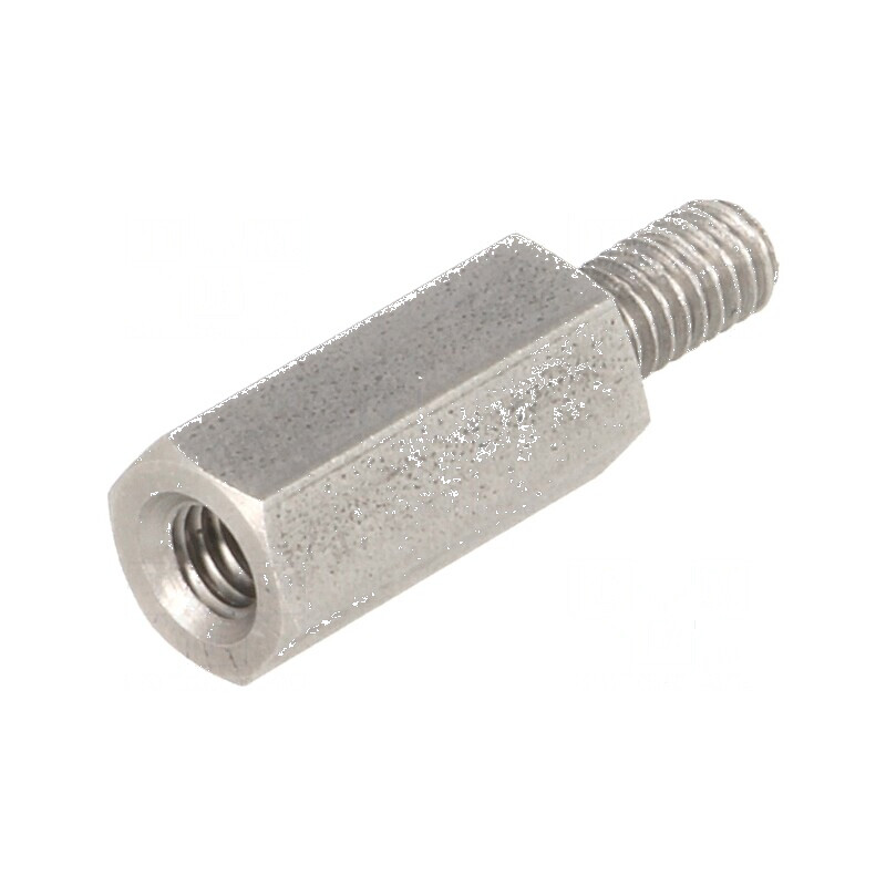 Piuliță Distanțieră Filetată 15mm, Filet Intern M4, Filet Extern M4 - Accesorii pentru Montaj | Electronic-mag.ro | Componente E