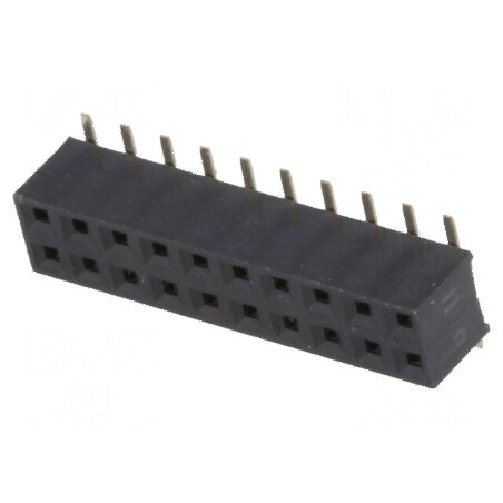 Conector şiruri pini soclu mamă PIN 20 verticale 2mm SMT - Componentă electronică pentru montaj pe suprafaţă | Electronic-mag.ro