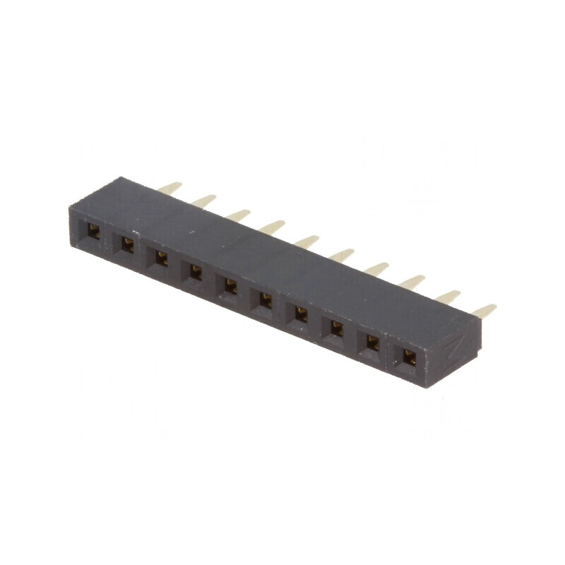 Conector şiruri pini soclu mamă 10 pini 2,54mm THT 1x10 - Componentă electronică de calitate | Electronic-mag.ro | Componente El