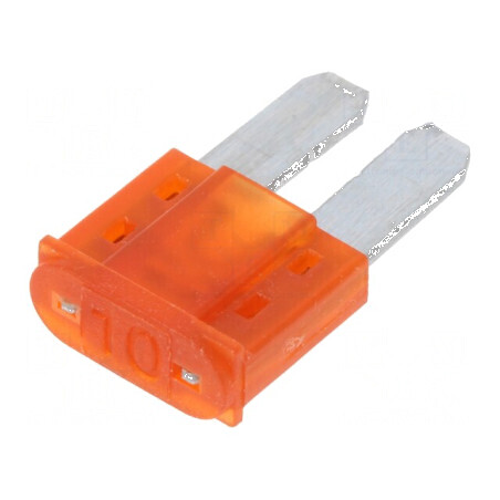 Siguranţă auto 10A 32VDC 11mm din aliaj de staniu - Componentă electrică de calitate | Electronic-mag.ro | Componente Electronic