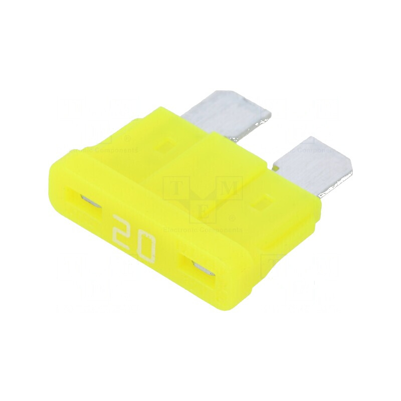 Siguranţă auto 20A 32VDC, 19,3mm, aliaj de staniu - componentă electrică de înaltă calitate | Electronic-mag.ro | Componente Ele