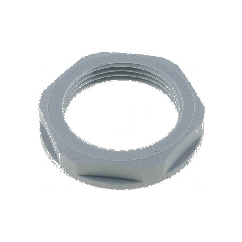 Piuliță PG21 din poliamidă UL94V-2, 36mm, gri, rezistentă la temperaturi între -20 și 100°C, cu filet PG | Electronic-mag.ro | C Piuliță PG21 din poliamidă UL94V-2, 36mm, gri, rezistentă la temperaturi între -20 și 100°C, cu filet PG | Electronic-mag.ro | C