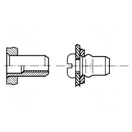 Piuliță nit M5 din oțel cu acoperire zincată BN 4577, Ø orificiu montare 7,1 mm | Electronic-mag.ro | Componente Electronice