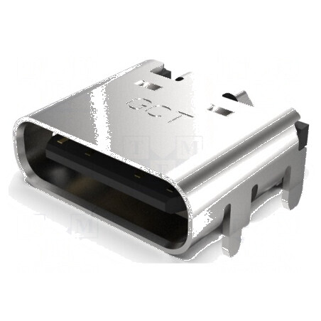 Conector USB C Soclu SMT cu 16 PIN-uri Orizontale pentru Montare pe Placa Superioară | Electronic-mag.ro | Componente Electronic