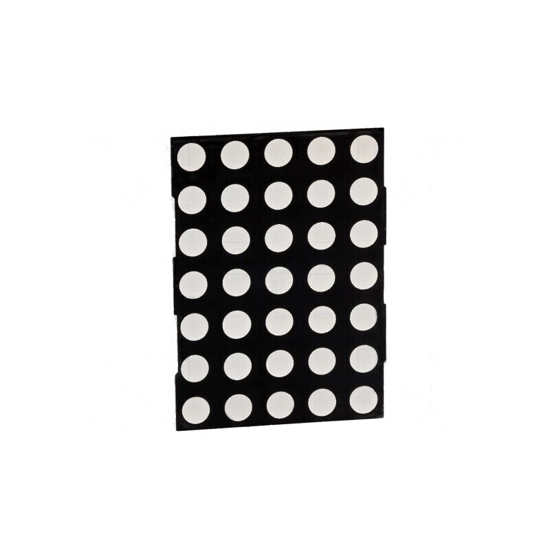 Afişaj LED matrice 5x7 galben-verde 3-6mcd, dimensiuni 37,8x53,1mm, anodizat | Electronic-mag.ro | Componente Electronice