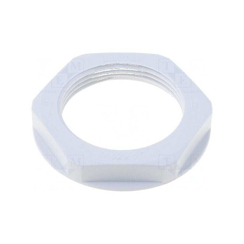 Piuliță M32 din poliamidă UL94V-0, fără halogen, 41mm, gri, Pas: 1,5 | Electronic-mag.ro | Componente Electronice