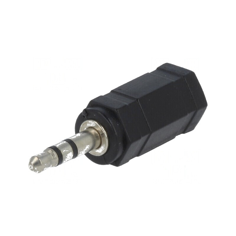 Adaptor Jack 2,5mm la 3,5mm - Soclu și Mufă Neagră pentru Conexiuni Audio | Electronic-mag.ro | Componente Electronice