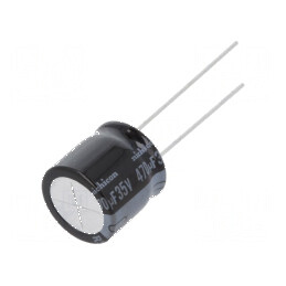 Condensator electrolitic THT 470uF 35VDC Ø12,5x12,5mm ±20% - Componentă electronică de calitate superioară | Electronic-mag.ro |
