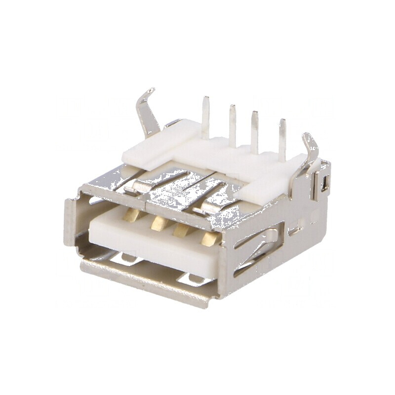 Conector USB A Soclu THT 90° - Conector Unghiat pentru Montaj pe Placă de Circuit | Electronic-mag.ro | Componente Electronice