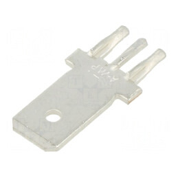 Terminal plat 6,3mm 0,8mm tată THT bronz-fosfor fără drept - Componentă electronică profesională | Electronic-mag.ro | Component