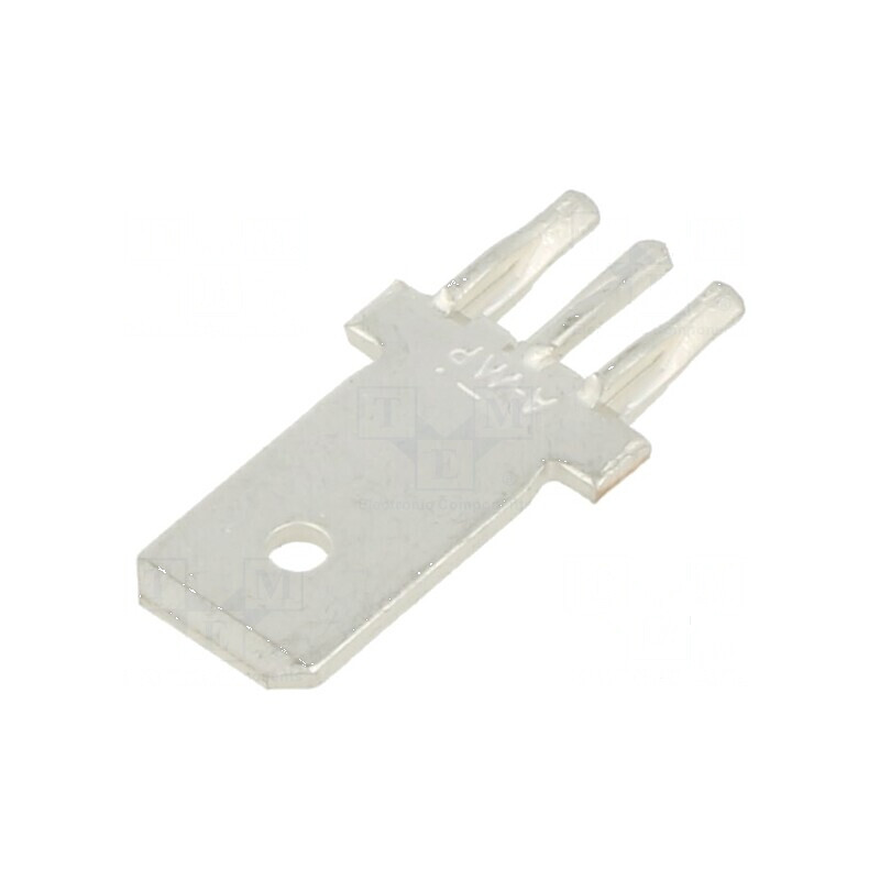 Terminal plat 6,3mm 0,8mm tată THT bronz-fosfor fără drept - Componentă electronică profesională | Electronic-mag.ro | Component