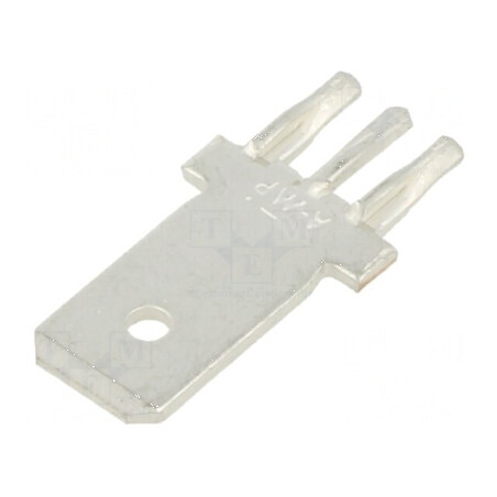 Terminal plat 6,3mm 0,8mm tată THT bronz-fosfor fără drept - Componentă electronică profesională | Electronic-mag.ro | Component