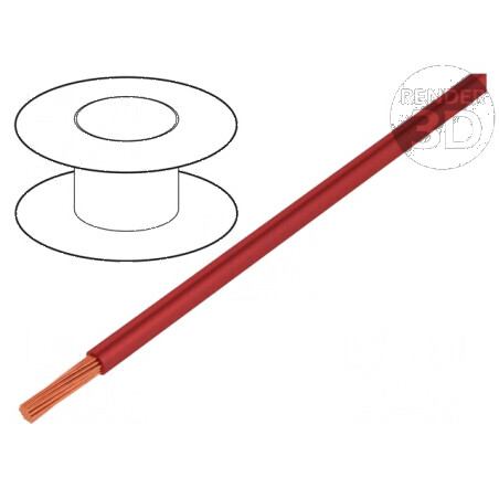 Cablu LgYc Lit cu Secțiune de 1mm², Izolație PVC Roșu, Tensiune 450V/750V, Lungime 500m, Clasa 5 | Electronic-mag.ro | Component