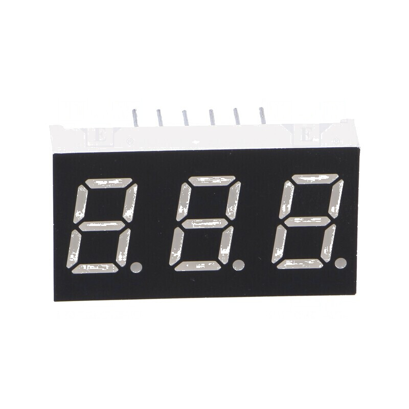 Afișaj LED cu 7 segmente 10,16mm (0,4") Nr. car: 3, Roșie, 11mcd | Electronic-mag.ro | Componente Electronice Afișaj LED cu 7 segmente 10,16mm (0,4") Nr. car: 3, Roșie, 11mcd | Electronic-mag.ro | Componente Electronice