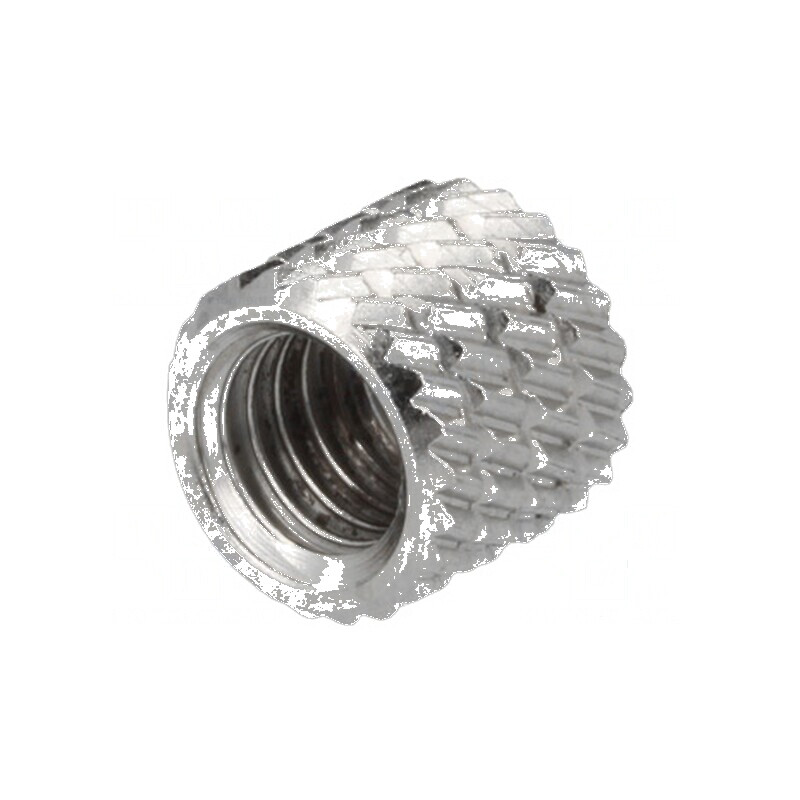 Adaos filetat din alamă nichelată M5, Lungime 5,9mm, Diametru exterior 7mm pentru aplicații pe plastic | Electronic-mag.ro | Com Adaos filetat din alamă nichelată M5, Lungime 5,9mm, Diametru exterior 7mm pentru aplicații pe plastic | Electronic-mag.ro | Com