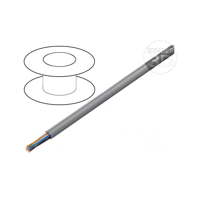 Cablu U/UTP 4x2x26AWG Cat 5e Litat Cu PVC Gri, 100m, Ø Cablu 5mm | Electronic-mag.ro | Componente Electronice