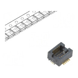 Conector PCB-PCB PIN 10, 0,5mm, H 2,3mm, BergStak, Temperatură de operare -40° până la 125°C | Electronic-mag.ro | Componente El