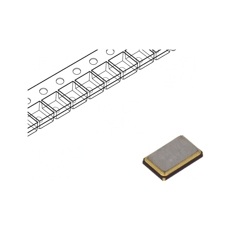 Rezonator cu cuarț 12MHz ±10ppm 10pF SMD 5x3,2x0,9mm - Componentă electronică pentru circuite integrate | Electronic-mag.ro | Co