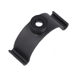 Bază clips poliamidă neagră pentru montaj Ø orificiu 4,8mm, dimensiuni 12,7mm lățime x 25mm înălțime | Electronic-mag.ro | Compo