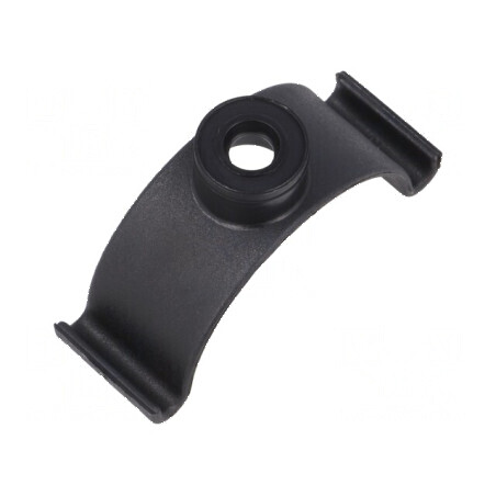 Bază clips poliamidă neagră pentru montaj Ø orificiu 4,8mm, dimensiuni 12,7mm lățime x 25mm înălțime | Electronic-mag.ro | Compo