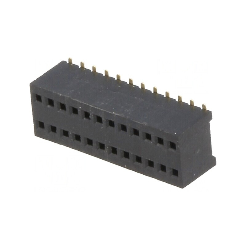 Conector 24 pini soclu mamă 1,27mm SMT 2x12 pentru circuite electronice | Electronic-mag.ro | Componente Electronice