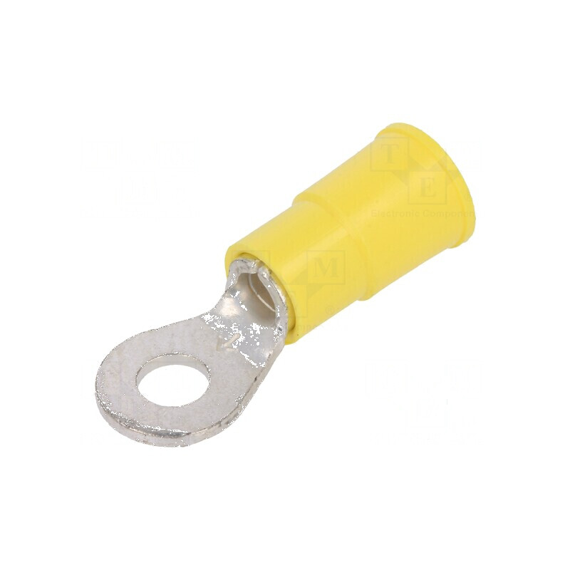 Vârf inelar M4 cu diametru de 4,32mm, crimpat pe cablu, izolat și cositorit | Electronic-mag.ro | Componente Electronice