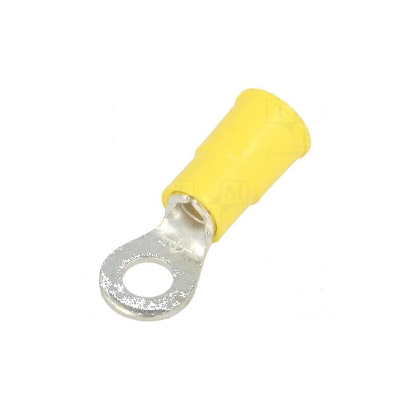 Vârf inelar M4,5 Ø 4,98mm crimpat pe cablu izolat, cositorit - Conector profesional pentru electricitate | Electronic-mag.ro | C