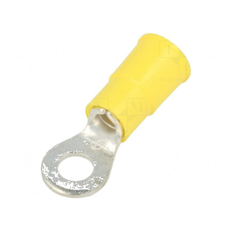 Vârf inelar M4,5 Ø 4,98mm crimpat pe cablu izolat, cositorit - Conector profesional pentru electricitate | Electronic-mag.ro | C