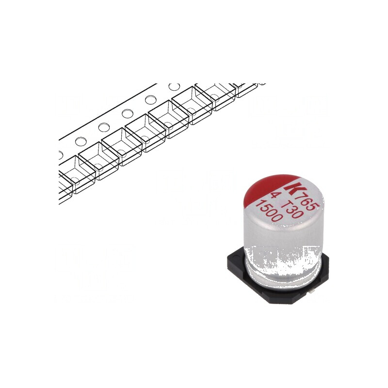 Condensator Polimeric Low ESR 1500uF 4VDC SMD, ESR 12mΩ, Toleranță ±20% | Electronic-mag.ro | Componente Electronice