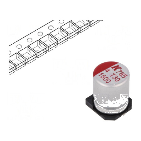 Condensator Polimeric Low ESR 1500uF 4VDC SMD, ESR 12mΩ, Toleranță ±20% | Electronic-mag.ro | Componente Electronice