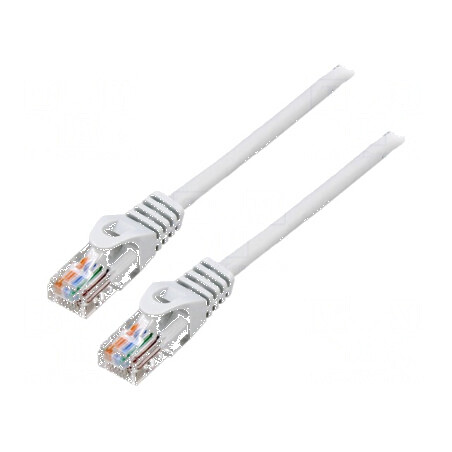 Patch cord U/UTP 5e litat CCA PVC gri 0,5m 26AWG, Fire: 8 - Cablu de rețea de înaltă performanță | Electronic-mag.ro | Component