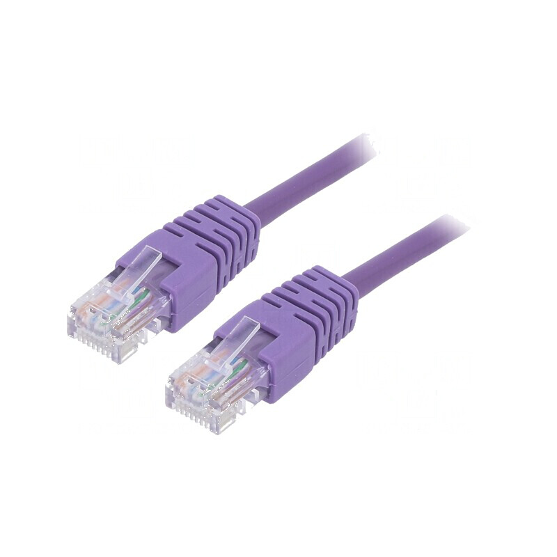 Cablul de patch U/UTP Cat5e litat CCA PVC violet - 0,25m - 26AWG | Electronic-mag.ro | Componente Electronice