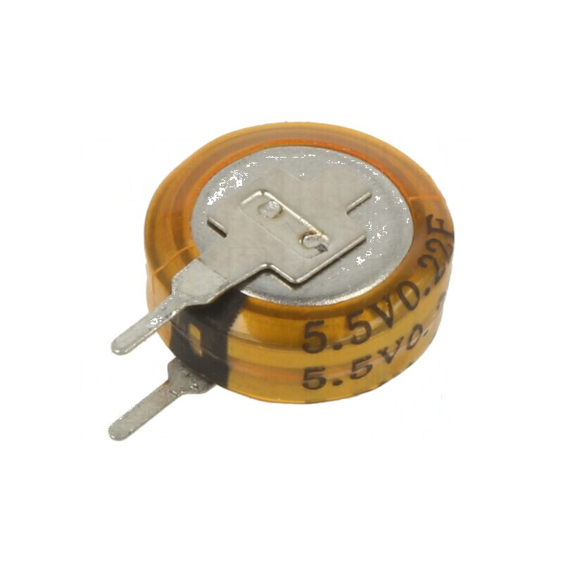 Supercondensator THT 220mF 5,5VDC Ø12x4,8mm - Capacitor Electrolitic pentru Stocare Energie | Electronic-mag.ro | Componente Ele