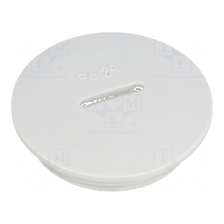 Capac de Protecție PG29 IP54 din Polistiren Gri Deschis, 8mm - Soluție Durabilă pentru Protecția Echipamentelor Electrice | Elec