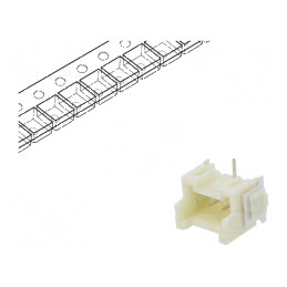 Conector cablu-placă soclu tată XA 2,5mm PIN 3 SMT 250V 3A - Compatibilitate și Performanță Ridicată | Electronic-mag.ro | Compo