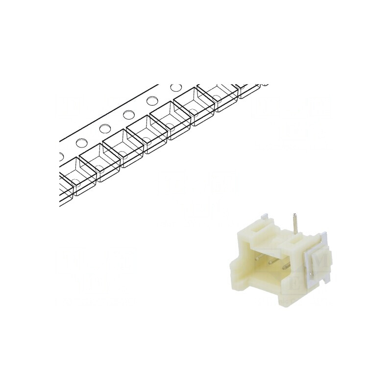 Conector cablu-placă soclu tată XA 2,5mm PIN 3 SMT 250V 3A - Compatibilitate și Performanță Ridicată | Electronic-mag.ro | Compo
