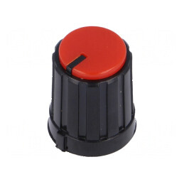 Buton Rotativ Miniatural cu Indicator Plastic Ø6mm Roșu - Control Precis pentru Dispozitive Electronice | Electronic-mag.ro | Co
