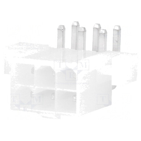 Conector Cablu-Placă Soclu Tată MF42 4,2mm cu 6 PIN THT 7A | Electronic-mag.ro | Componente Electronice