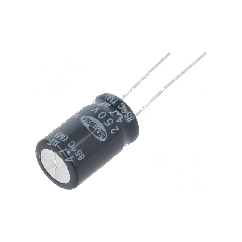 Condensator Electrolitic Bipolar THT 4,7uF 250VDC Ø12,5x20mm - Componentă Electronică de Înaltă Calitate | Electronic-mag.ro | C