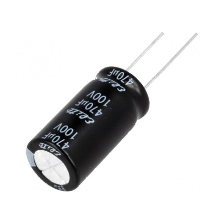Condensator electrolitic THT 470µF 100VDC Ø16x31.5mm ±20% - Componentă electronică de calitate superioară | Electronic-mag.ro | 