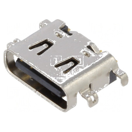 Conector USB C Soclu SMT PIN 16 Orizontale USB 2.0 5A 48VDC - Componentă Electronică Profesională | Electronic-mag.ro | Componen