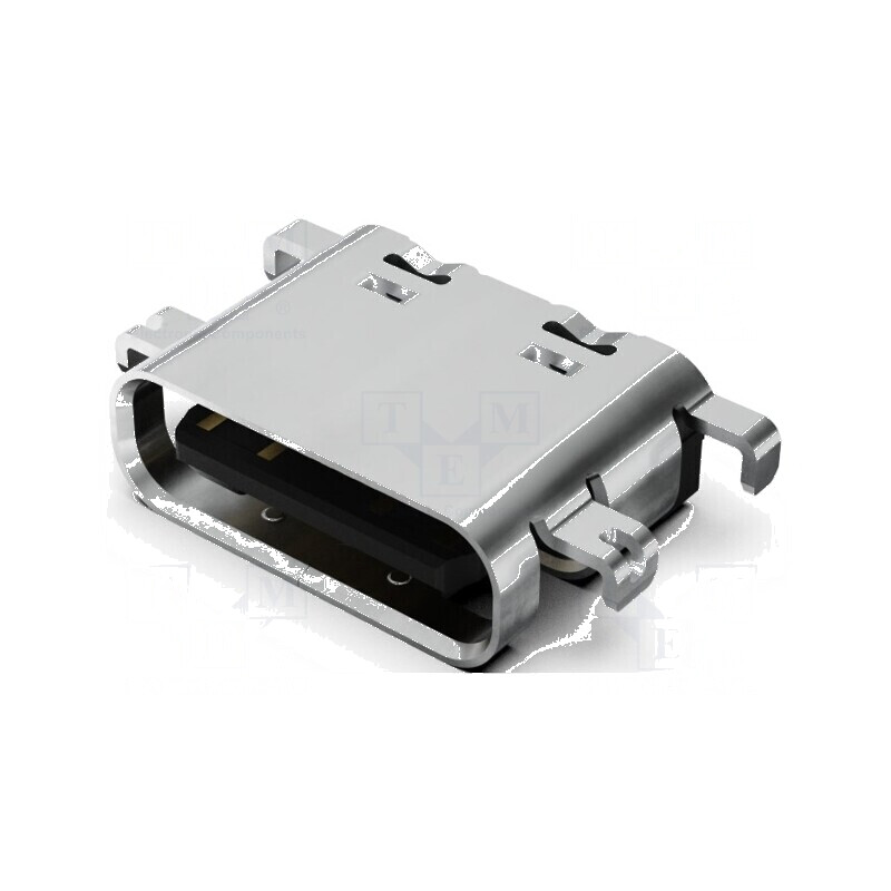 Conector USB C Soclu SMT PIN 16 Orizontale USB 2.0 5A 48VDC - Componente Electronice Profesionale | Electronic-mag.ro | Componen