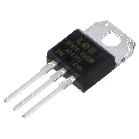 Triac 600V 16A TO220AB - Igt 50mA, Ufmax 1,55V - Componentă electronică de putere | Electronic-mag.ro | Componente Electronice