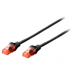Cablu patch U/UTP 5e litat CCA PVC negru 0,5m 26AWG - Cabluri de rețea pentru conexiuni rapide | Electronic-mag.ro | Componente 