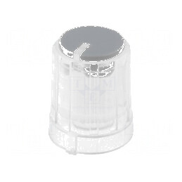 Buton rotativ miniatural cu indicator plastic Øax 6mm, gri - Componente electronice pentru panouri de control | Electronic-mag.r
