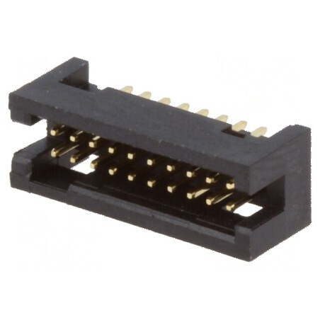 Conector IDC soclu tată 20 PIN THT gold flash 1,27mm - Componentă electronică de înaltă calitate | Electronic-mag.ro | Component