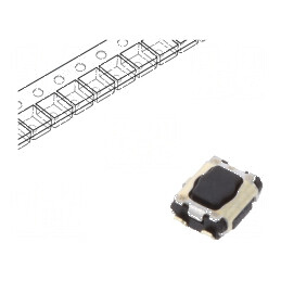 Microîntrerupător TACT SPST Poz: 2 SMT 1N 2,9x3,5x1,4mm - Comutator Compact pentru Aplicații Electronice | Electronic-mag.ro | C