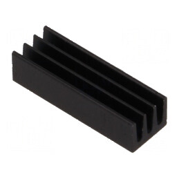 Radiator extrudat negru - Dimensiuni L: 19mm, W: 6,3mm, H: 4,8mm, Capacitate 46K/W | Electronic-mag.ro | Componente Electronice