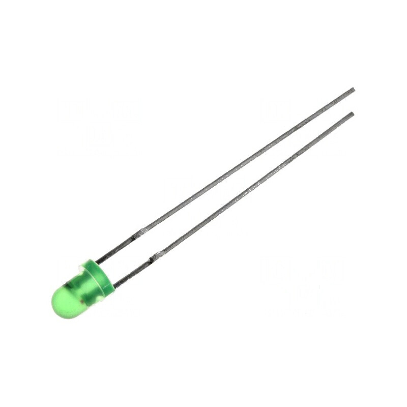 LED 3mm Verde cu Clipire 5-15mcd, 60°, 22mA, Frecvență 1,5-3Hz, Nr. Termic 2 | Electronic-mag.ro | Componente Electronice